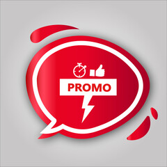Promo Banner Sale banner Red flat website for bannersdesign and poster art