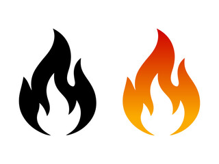 Fire icon vector illustration, Fire symbol