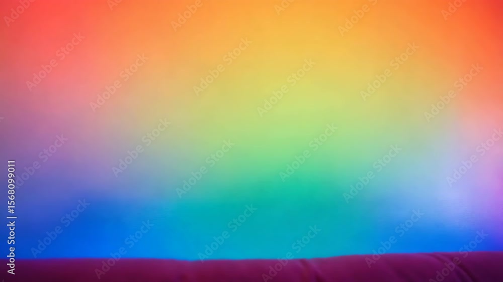 Poster rainbow gradient background animation with purple foreground