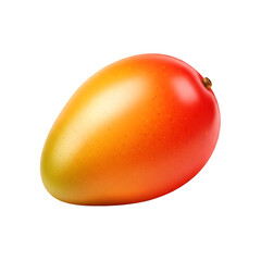Vibrant Tropical Mango: Fresh and Juicy Fruit, Realistic Isolated Mango for Healthy Food Concepts, Ripe Mango with Smooth, Colorful Skin.