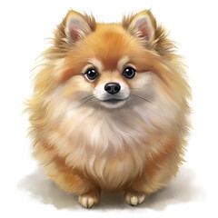 Obraz premium pomeranian puppy on white background