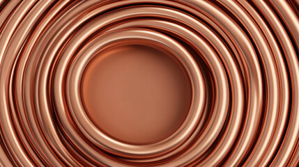 Coil factory, Copper tubing coiled into a spiral for HVAC applications.