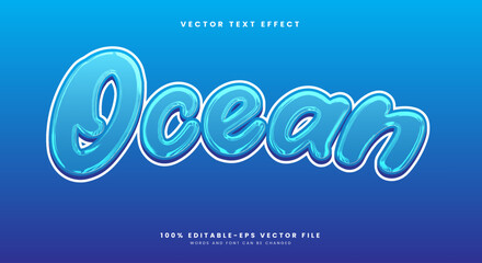 Ocean 3d editable text effect Template Suitable for Under water theme