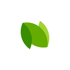 Letter N Leaf Logo. botanical, green leaves, forest, land, nutrition