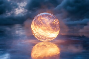 a glowing crystal sphere