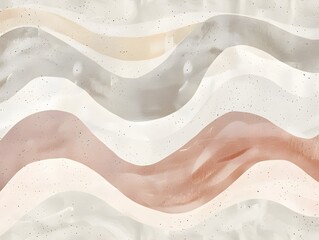 
Gentle wave design with blended pastel tones of beige, blush, and terracotta, seamless texture for wallpapers with a handmade aesthetic.
