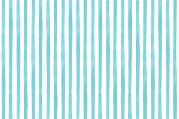 Watercolor blue vertical abstract lines. Seamless pattern hand painted stripe background.