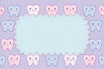 Sweet Pastel Clouds and Stars Border Background

