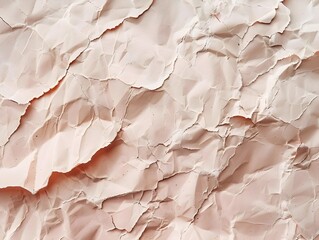 crumpled paper background,
High-resolution crumpled paper texture in soft pastel pink, with subtle shadows and wrinkles for a realistic tactile look. wallpaer
