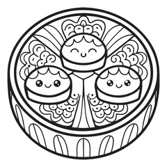 Comfy Kawaii – Cute and Easy Coloring Pages for Teens and Adults | Relaxing Japanese-Inspired Designs | Print