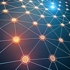 Futuristic neural network data flow visualization