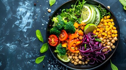 healthy food bowl. copy space.