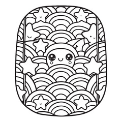 Comfy Kawaii – Cute and Easy Coloring Pages for Teens and Adults | Relaxing Japanese-Inspired Designs | Print