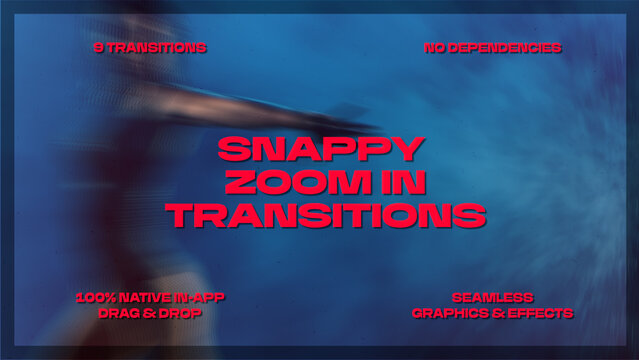 Snappy Zoom In Transitions | Seamless Drag and Drop Cuts