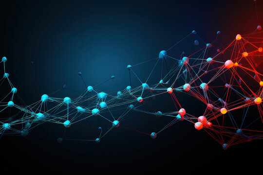 stylish plexus network template for captivating science and technology presentations