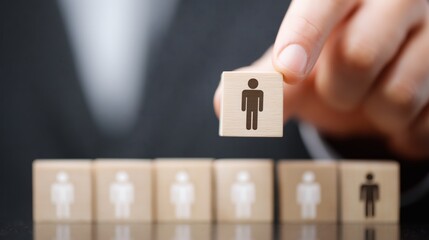 Un recruteur des ressources humaines choisi le profil idéal pour un poste dans le cadre d'une campagne de recrutement