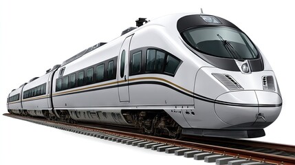 Fototapeta premium Modern highspeed train on tracks