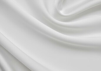 Luxurious White Silk Fabric Texture Smooth, Elegant Drape