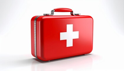 Obraz premium First aid kit on a white background