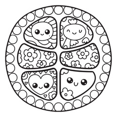 Comfy Kawaii – Cute and Easy Coloring Pages for Teens and Adults | Relaxing Japanese-Inspired Designs | Print