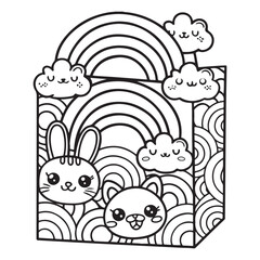 Comfy Kawaii – Cute and Easy Coloring Pages for Teens and Adults | Relaxing Japanese-Inspired Designs | Print