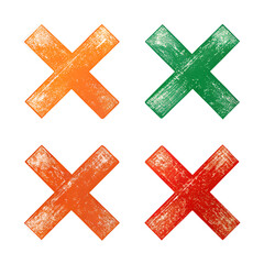 Obraz premium Abstract Orange X Marks Pattern