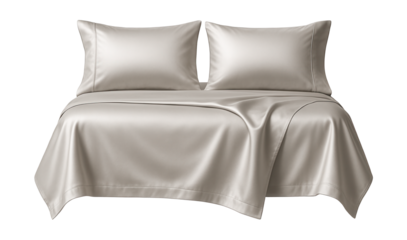 Sateen sheets with a subtle sheen, providing a silky feel for a luxurious master bedroom.