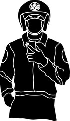 delivery driver silhouette