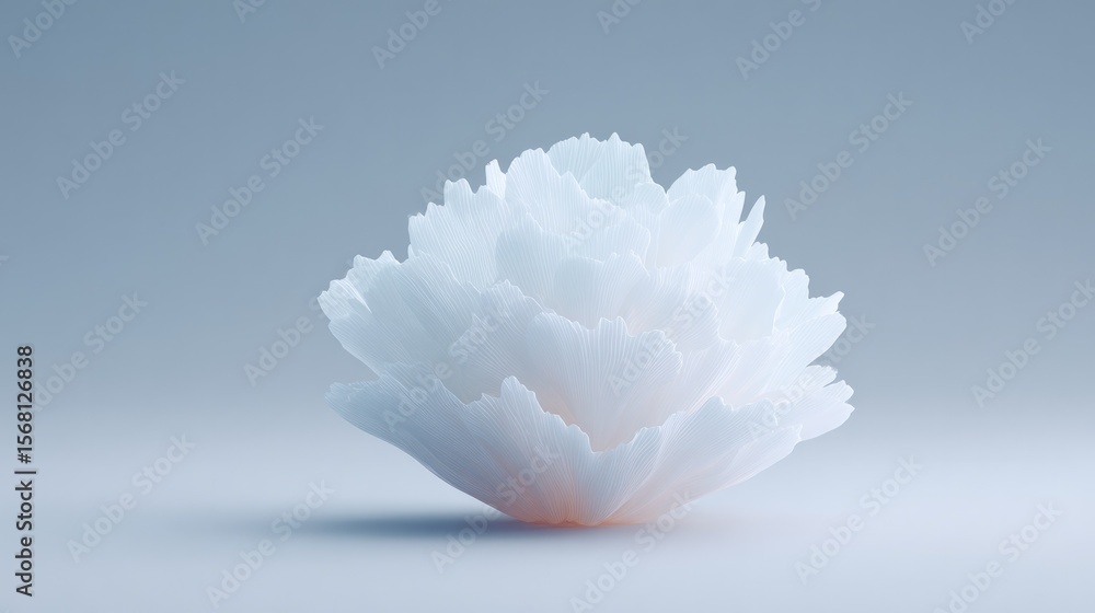 Poster simple and elegant image of unique object isolated on white background