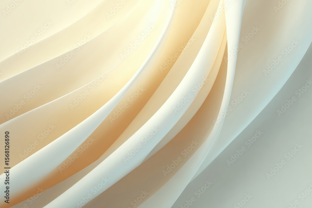 Poster minimalist vector flow design in soft gray lines on beige background lines converging from corners
