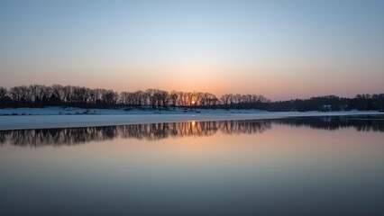 sunrise over the river