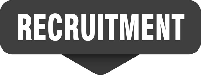 recruitment sticker. recruitment sign on transparent background