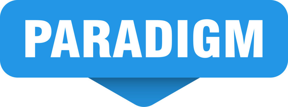 paradigm sticker. paradigm sign on transparent background