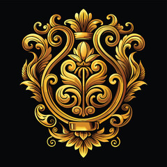golden floral ornament