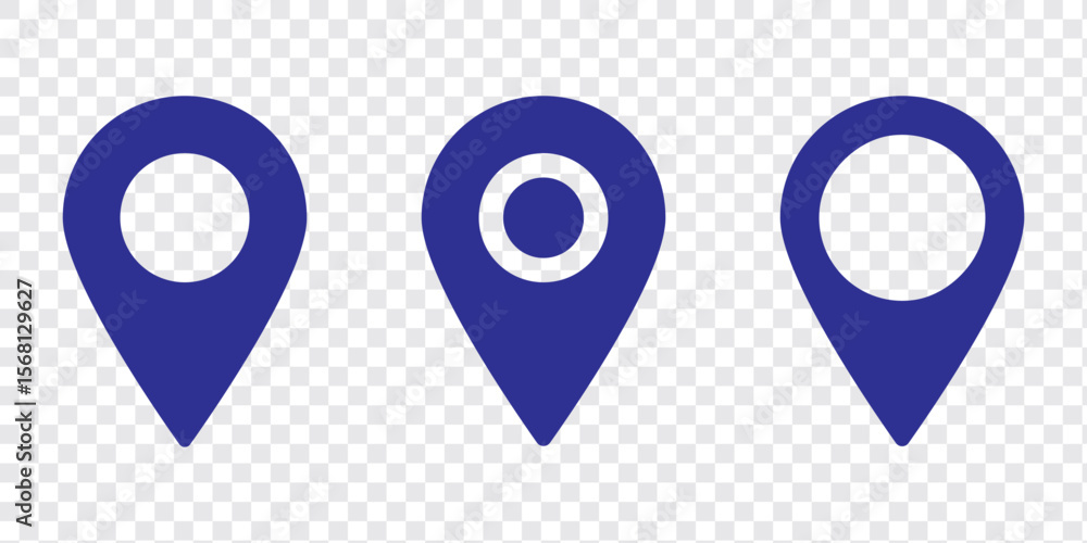 Poster location icon set. location pin icon. map pin icon. location pointer icon symbol in flat style. loca