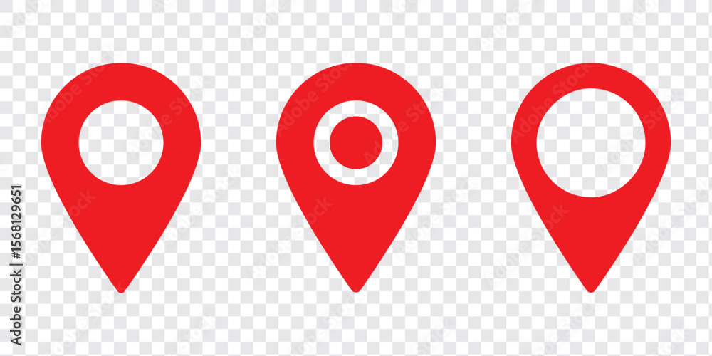 Poster location icon set. location pin icon. map pin icon. location pointer icon symbol in flat style. loca