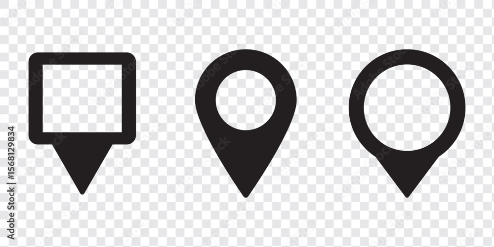 Poster location icon. map pin icon set. location marker. location pin. map pin icon vector illustration eps