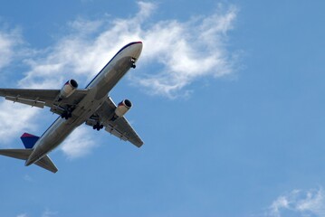 commercial airliner in flight