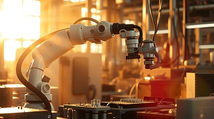 A robotic arm precision assembly task