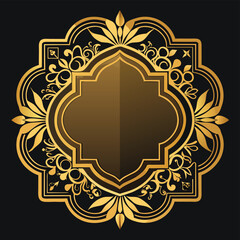 Elegant Gold Foil Frame Design Perfect for Cosmetic Packaging