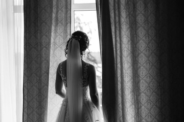 morning of the bride with the creation of the image