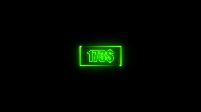 0 to 900 dollar counting animation. 500 dollar neon sign Counting money and digits increasing.0 to 500 dollar counting animation. 500 dollar neon sign Counting money and digits increasing. Counting Nu