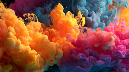 Artistic Splash of Vape Smoke with Ink Effect