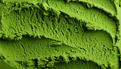 Realistic texture of matcha ice cream