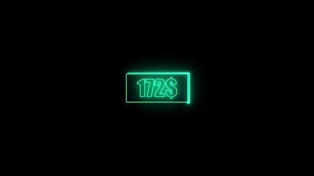 0 to 900 dollar counting animation. 500 dollar neon sign Counting money and digits increasing.0 to 500 dollar counting animation. 500 dollar neon sign Counting money and digits increasing. Counting Nu