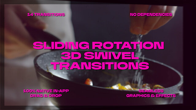 Sliding Rotation 3D Swivel Transitions | Seamless Drag and Drop Cuts