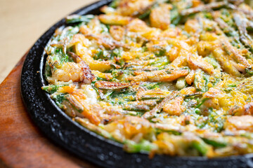 Seafood and Green Onion Pancake