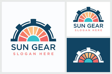 Sun Gear Design Inspiration. Sun Gear Symbol Logo Vector Template Design, Sun Gear Design Logo Vector Illustration