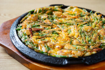 Seafood and Green Onion Pancake