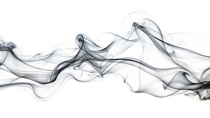 Smoke swirls isolated on a white background